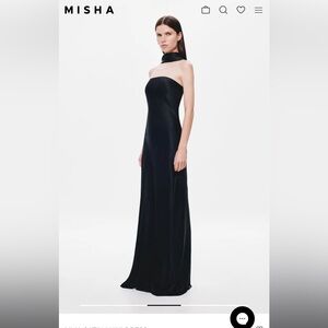 MISHA Lilia Satin Maxi Dress